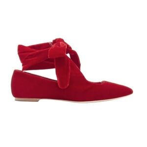 The Row Velvet Wrap Flats